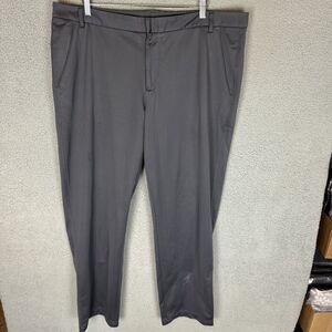 Puma Pants Mens 40x33 Grey Golf Flat Front‎ Casual Stretch Outdoor Polyester
